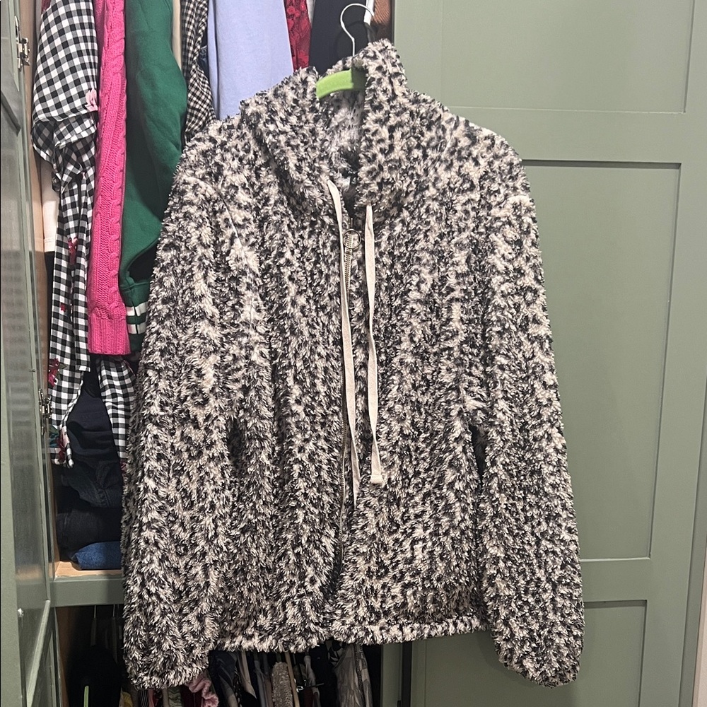 Cozy Black and White Sherpa Jacket